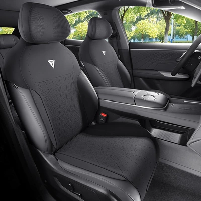 Modelə uyğun (Original) oturacaq örtükləri car seat cushion suede seat - mysterious-black-standard-edition-five-seater-special-dark-blue-s07-all-inclusive-front-of-the-back