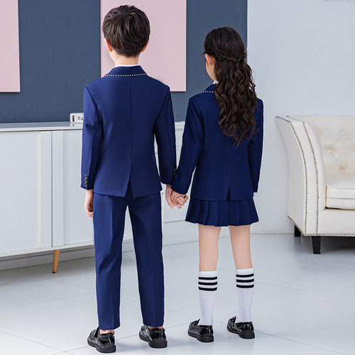 Kindergarten uniforms, spring and autumn clothing, new children's small suits, handsome British college style primary school uniforms LOGE
