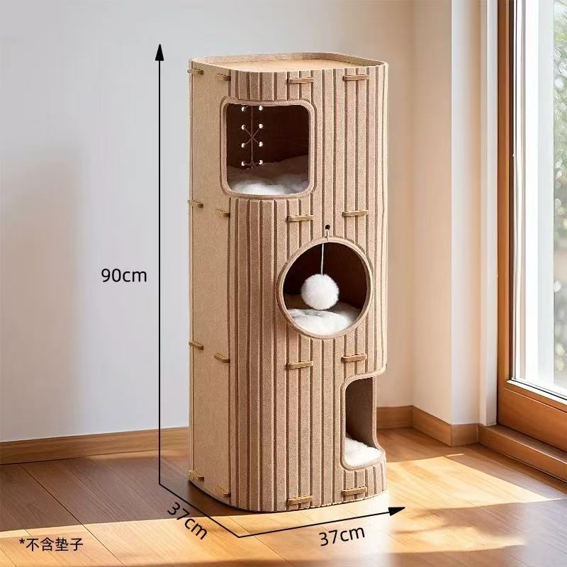 Resistente al desgaste y resistente al arranque de la pelo para gatos, cuatro estaciones de feltero universal multicapa para gatos, estante de trepa para gatos, nido para mascotas