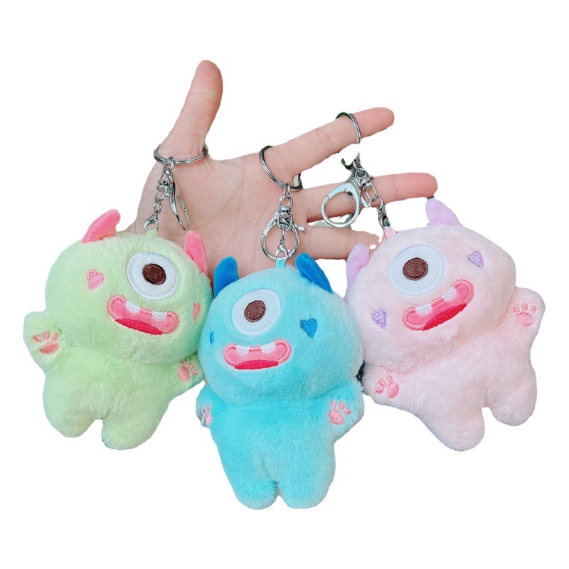 Internet celebridad lindo gran ojo monstruo colgante muñeca de juguete de peluche creativo bolso colgante llavero muñeca de Ragdoll