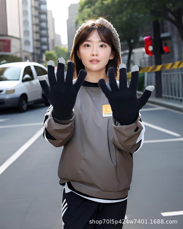 手袋 男女兼用 冬用 かわいい 暖かい タッチスクリーン対応 サイクリング 防寒 クリスマス 鹿柄 ニット ウール手袋|undefined
