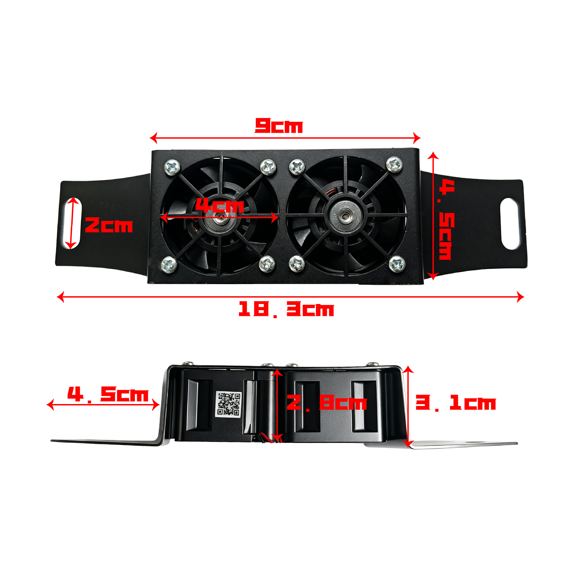 Suitable for Ninebot Electric Vehicles, Special Thickened Cooling Fan Bracket with Dual Switches, Stainless Steel, Compatible with Ninebot