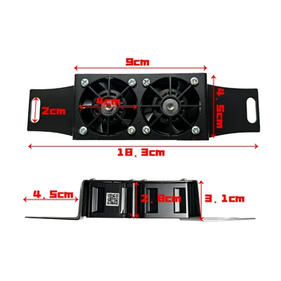 Electric vehicle license plate frame Special Thickened Cooling Fan Bracket