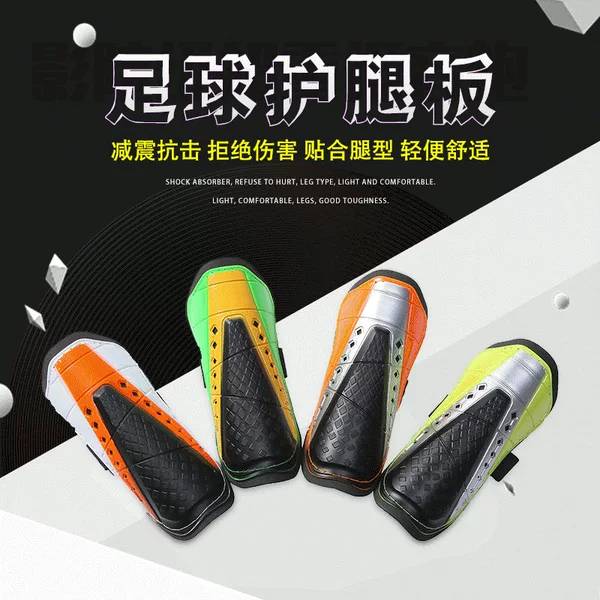 New Football Shin Pads with Holes, Breathable, Ultra-Light Shin Pads for Children and Adults, Calf Football Protective Gear Shin Pads