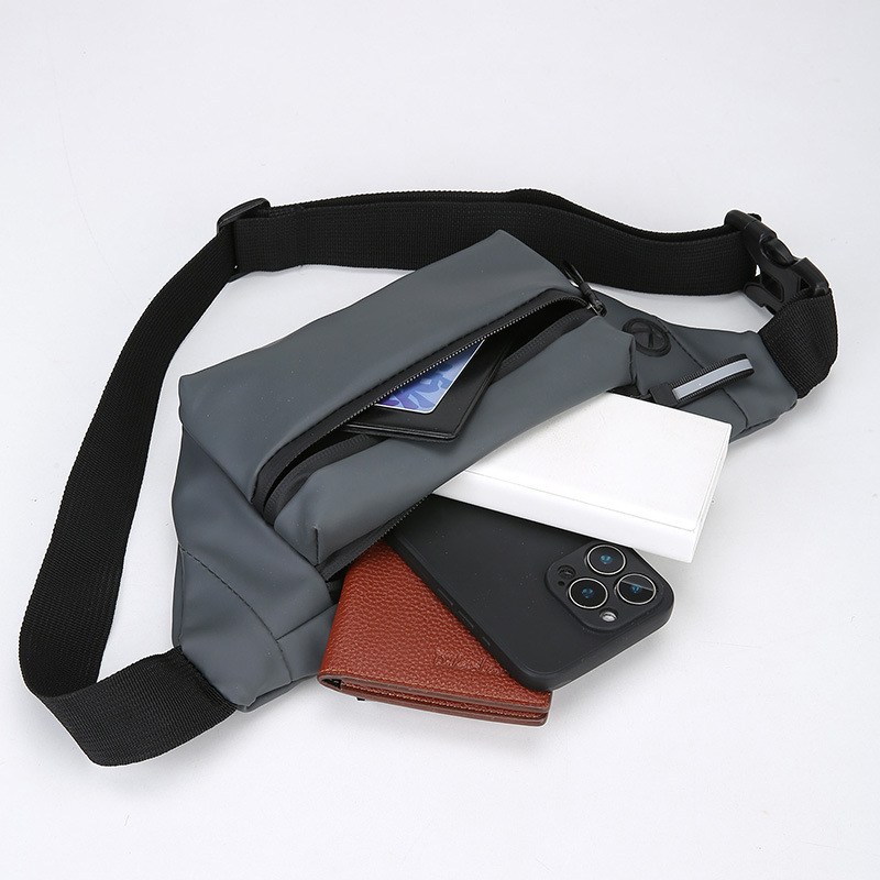 Nuevo bolso de cintura de hombre anti-spersión bolsa de pecho casual multicapa de gran capacidad bolso de hombro simple bolso de cinturón de color sólido al por mayor