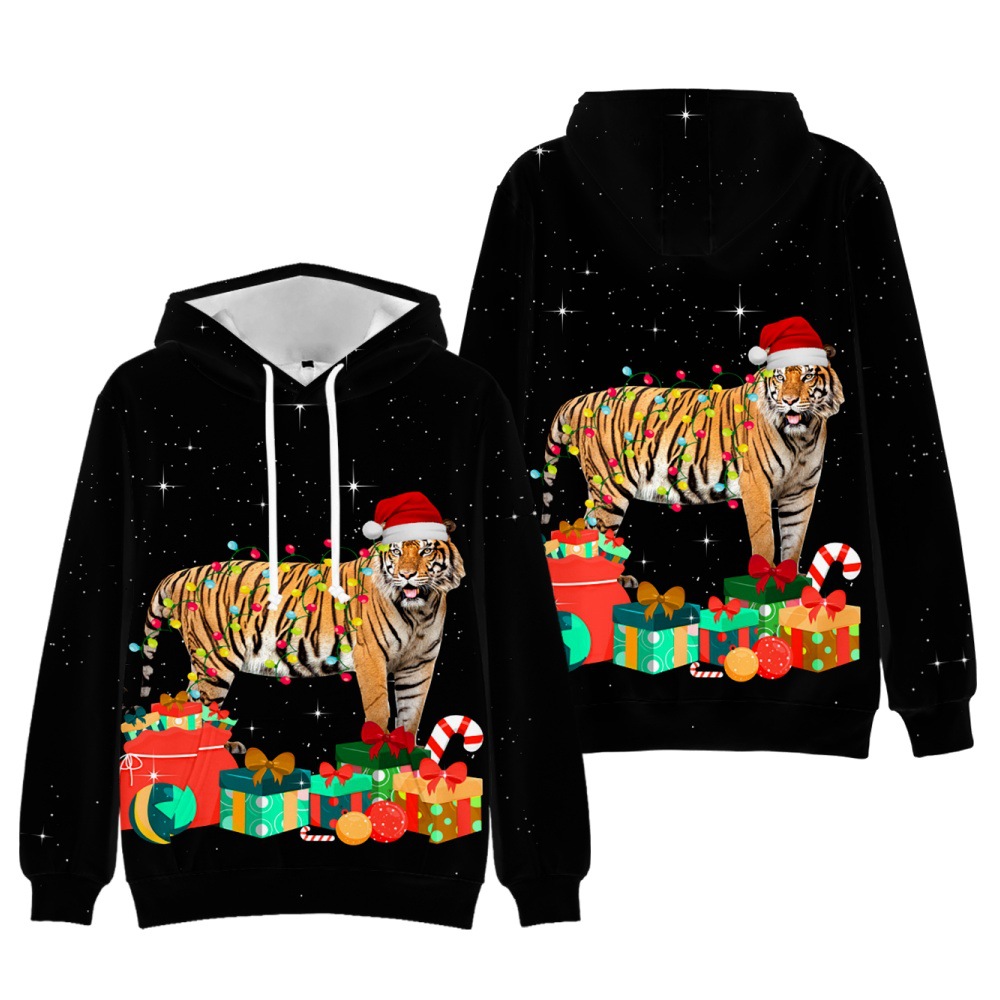 Men's Clothing Autumn and Winter Christmas Hoodies Christmas Tree Men's and Women's Pullover Clothes Wholesale_voghion.com