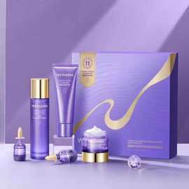 温碧泉积雪草加倍保湿舒缓套装洁面水精华霜五件套紧致护肤品礼盒