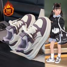 女童鞋子2025冬季儿童加绒鞋女孩宝宝板鞋软底男童二棉鞋大童冬鞋