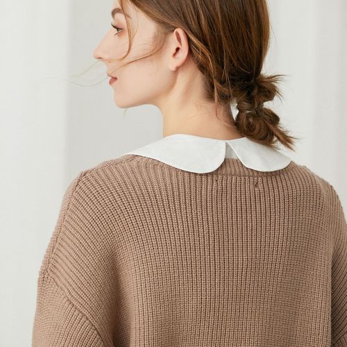 Fake collar women's solid color autumn and winter casual multi-functional decorative bottoming shirt collar with sweater
