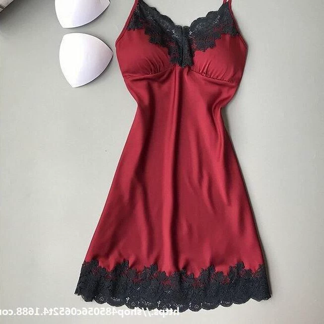 Ночная сорочка NewSexy Женские кружевные подпруги с бретелями, регулируемыми лямками и сзади стринг, домашняя одежда