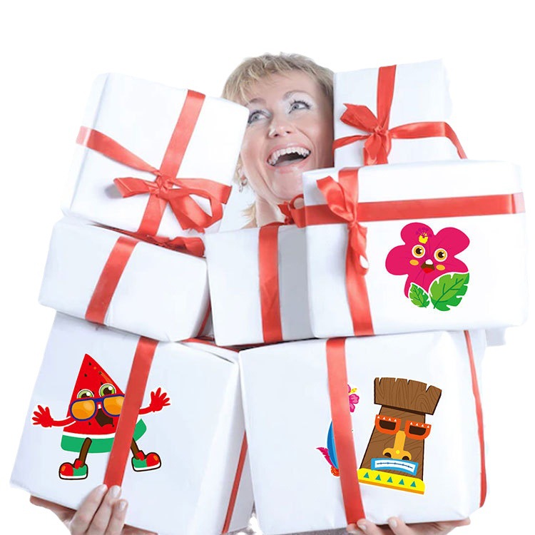 Pegatina Flamingo, carro tropical Hawaii hacer una pegatina cara, hacer su propia piña