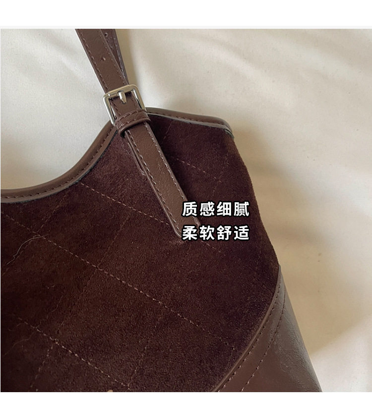 Túi tote nữ cỡ lớn dáng shopping, đeo vai và kẹp nách, chất liệu PU mềm, phong cách hiện đại — Màu cà phê Không có mặt dây chuyền, Màu nâu không có mặt dây chuyền, Rượu đỏ không có mặt dây chuyền, Đen không có mặt dây chuyền chi tiết 6