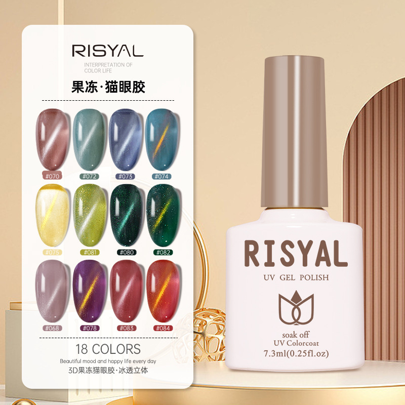 Cat Eye Nail Polish Gel Manicure, Ice-Clear Nude Barbie Gel, Full Set of Phototherapy Gel for Nail Salons, Wholesale