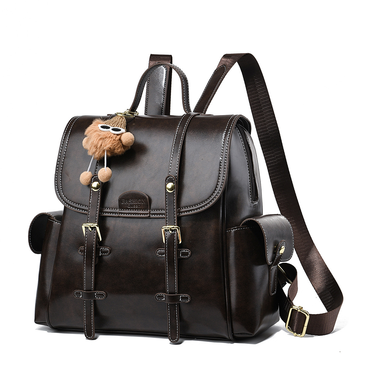 2026 nuevo estilo retro británico mochila con cubierta de flip mochila multicapa para mujeres mochila de computadora de viaje de gran capacidad al por mayor