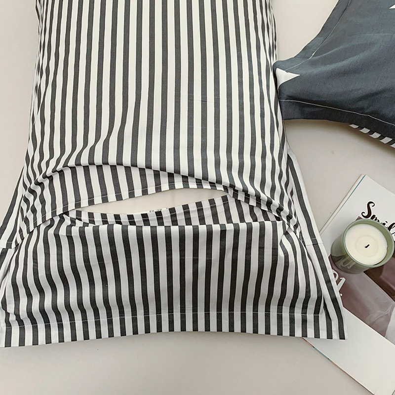 ins cotton pillowcase pure cotton pillowcase 48*74cm simple Nordic style single pillowcase one pair