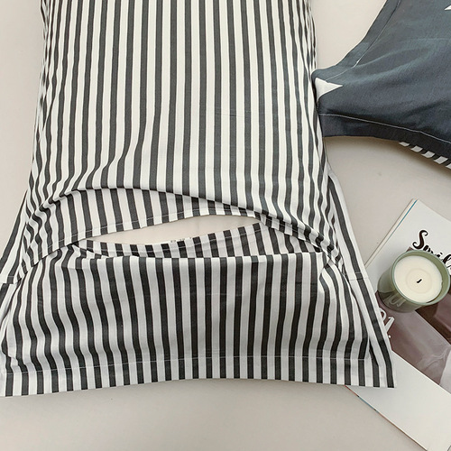 ins cotton pillowcase pure cotton pillowcase 48*74cm simple Nordic style single pillowcase one pair