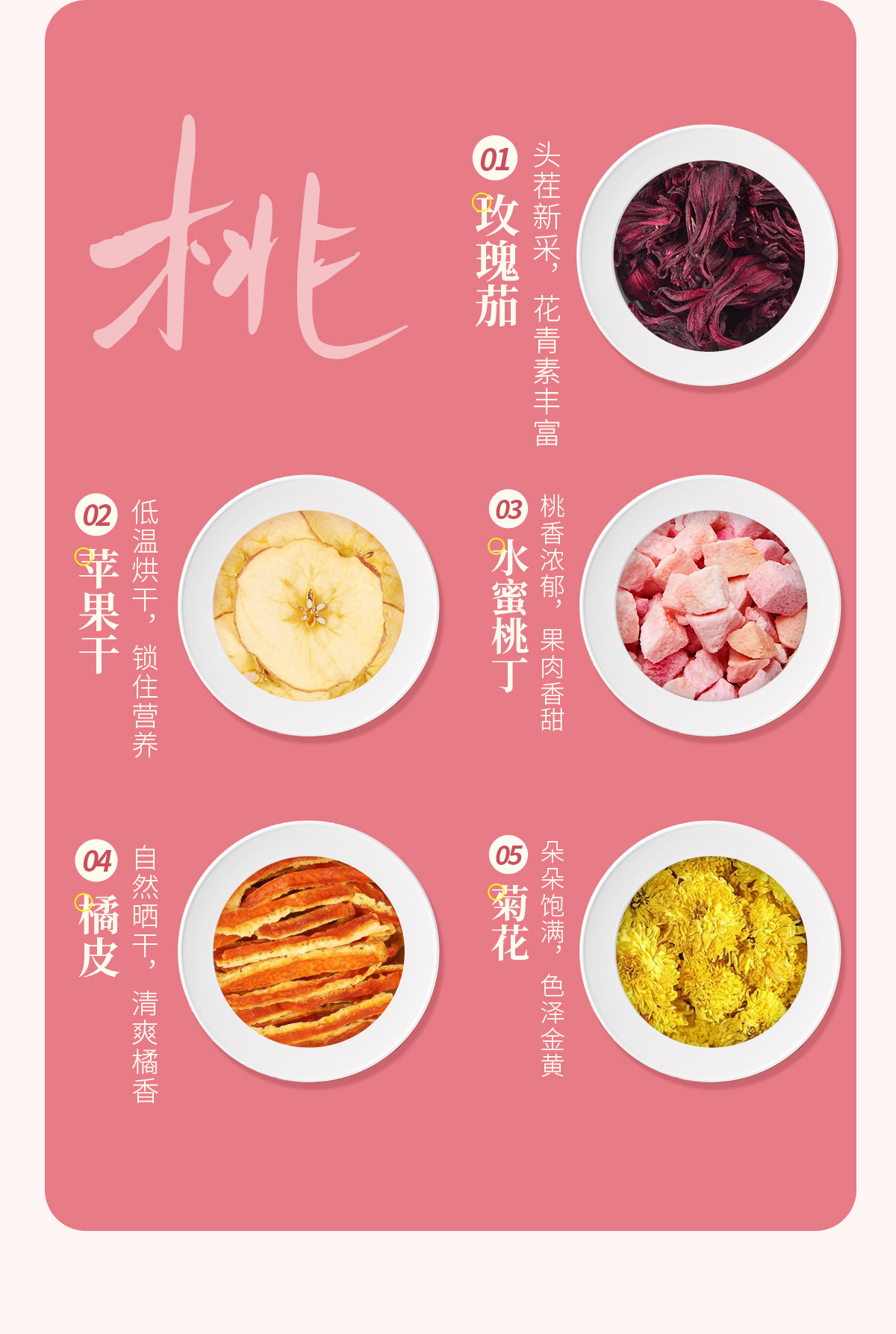 Peach Sweet Aroma Fruit Blend Tea (蜜桃甜香) — Cold-Brew Herbal Fruit Tea, 15 Sachets quality and texture