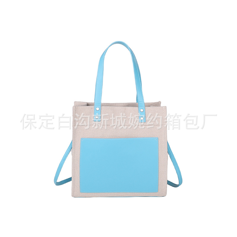 Bolso portátil de lona personalizado para mujer nueva tendencia con logotipo impreso en color casual bolso de mensajero de viaje de negocios