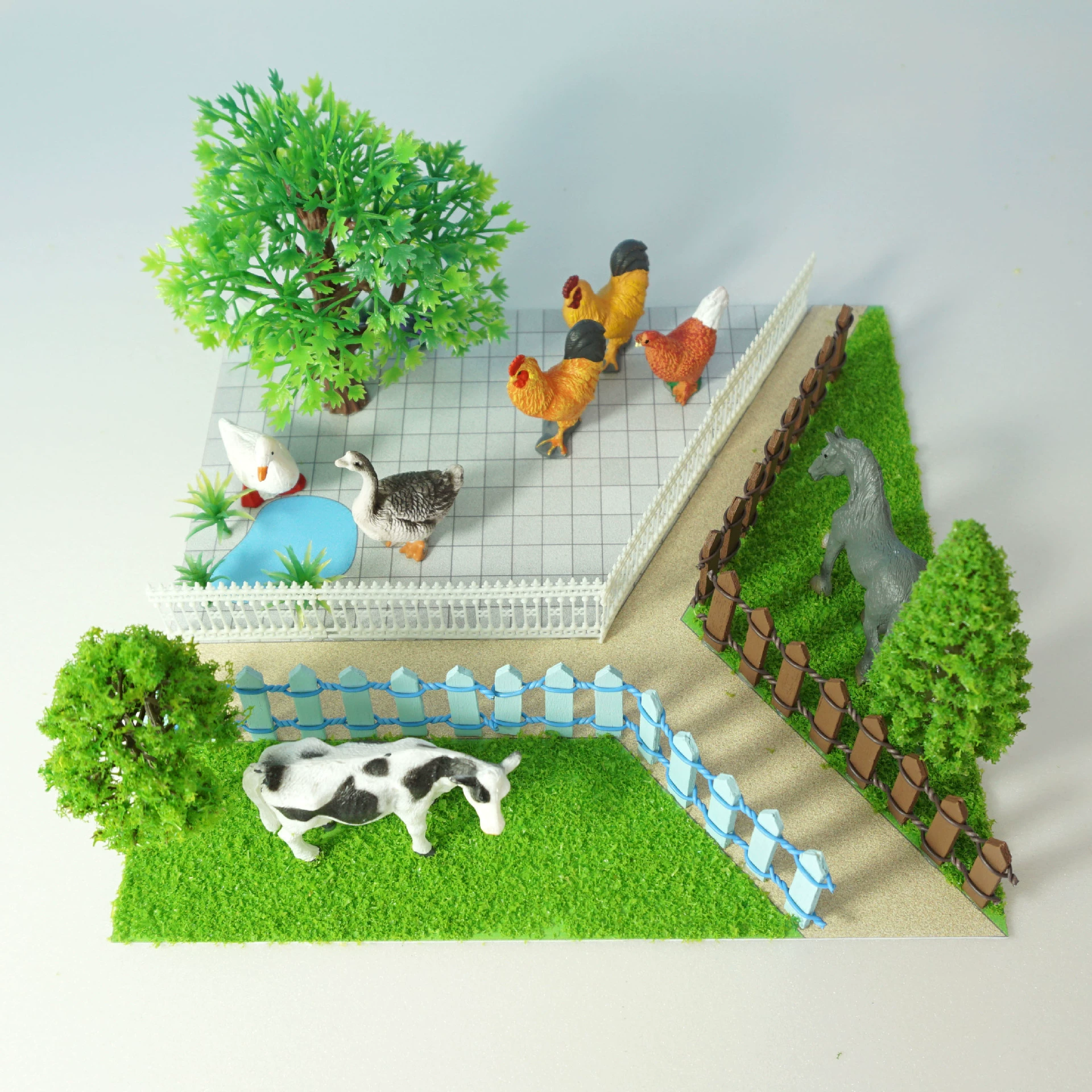 Детская имитация модели фермы Развивающие игрушки костюм для мальчиков и девочек подарок на день рождения материал сцены ручной работы упаковка