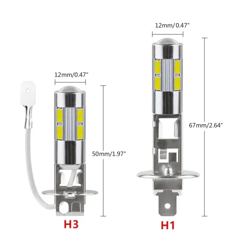 Lámpara de automóvil LED H1 5630 10SMD lámpara de niebla de automóvil de alto brillo decodificación de lámpara de niebla delantera