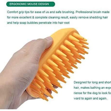 Amazon mascota baño artefacto de silicona cepillo de baño para perros cepillo de masaje limpio para gatos pein de masaje para eliminar cabello flotante pein