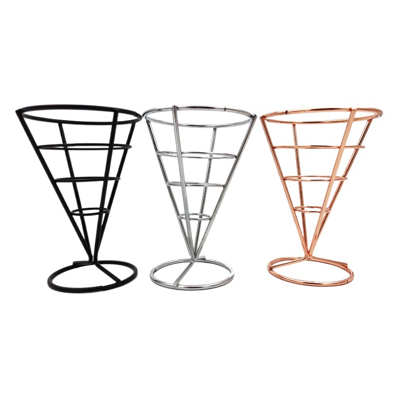 De estilo occidental de estilo americano de hierro creativo papas fritas cesta de pollo frito cesta frito merienda cesta comida occidental cesta aceite filtro plato de comida