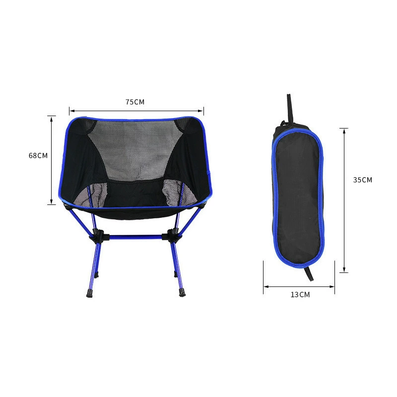 Портативный складной стул для улицы, художественная спинка, табурет для кемпинга, рыбалки, ультра-легкий стул Moon, трансграничный