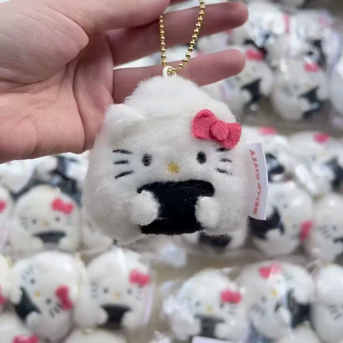 Мягкий подвес (Sanrio Hello Kitty) для сумки, мини-плюш с шариковой цепочкой, милый аксессуар