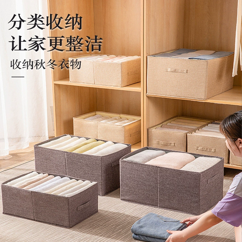 Storage box for home use, extra large big cloth, cotton and linen