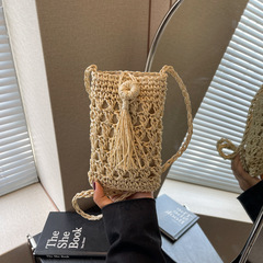 手機包包女新中式小包編織挎包單肩斜挎海邊度假沙灘小眾草編包潮