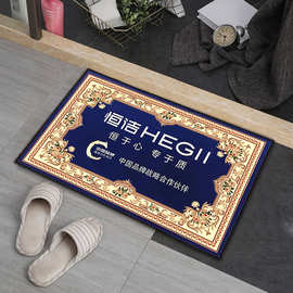 地垫定制logo浴室水晶绒地毯防滑脚垫子印字酒店迎宾商用礼品门垫