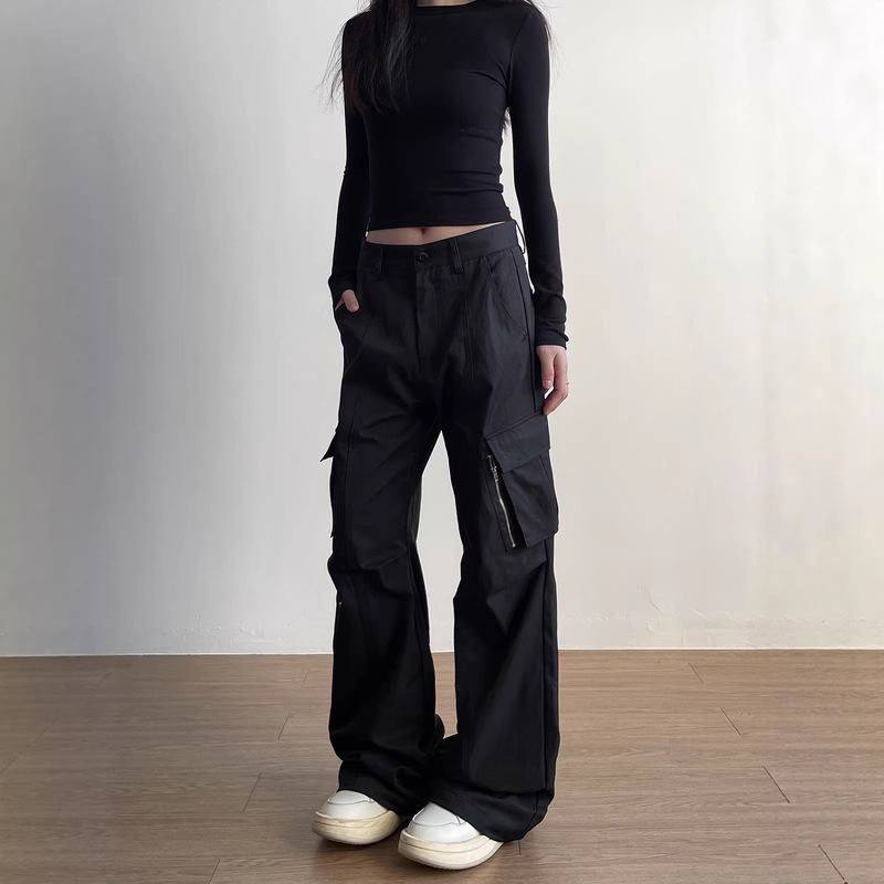 American Retro Pleated Multi-Pocket Cleanfit Work Pants New Style Loose Straight Quick-Dry Casual Long Pants American Retro Pleated Multi-Pocket Cleanfit Work Pants New Style Loose Straight Quick-Dry Casual Long Pants
