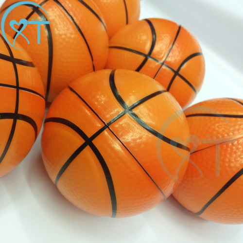 Manufacturer cross-border children's sports toy basketball pu foam sponge elastic orange basketball 10cm toy basketball