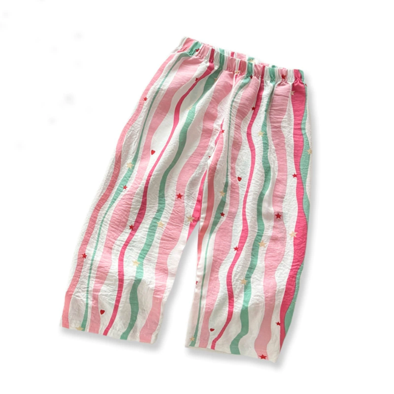 Summer thin mosquito repellent for boys girl's, cute casual trousers, loose straight fit, oversize