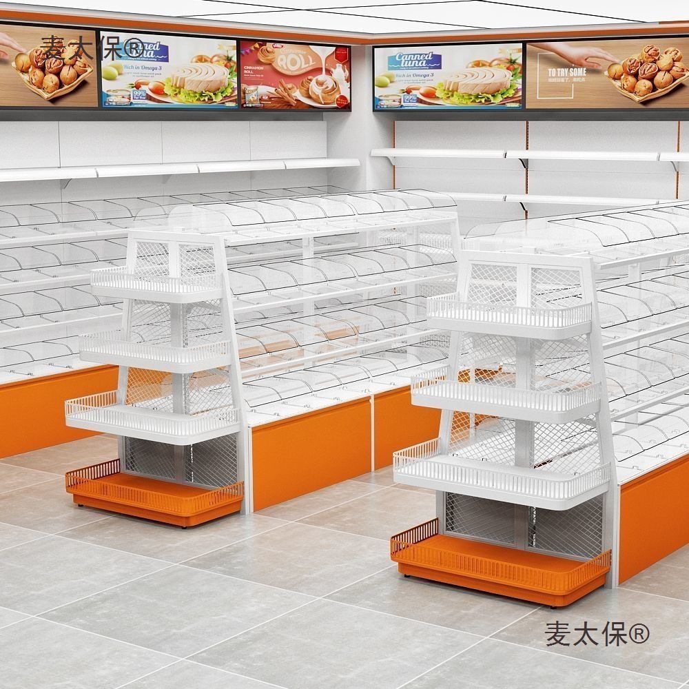赵一鸣好想来零食货架食品散装中岛展示盒超市便利店多层置麦太保