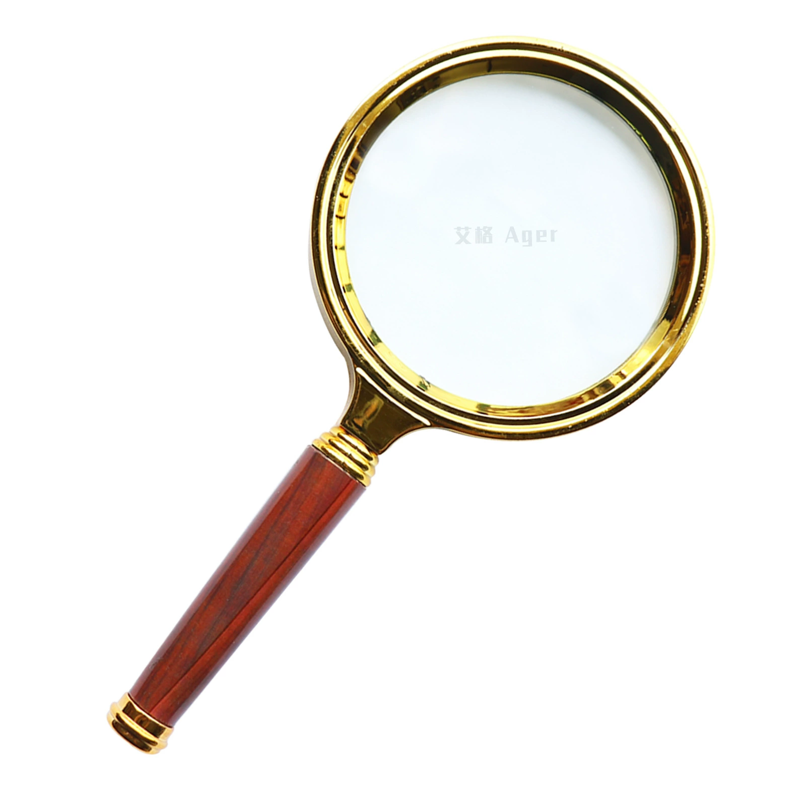 Ювелирные изделия высокой четкости 100 мм и идентификация нефрита для чтения пожилых людей Портативная ручная Лупа с имитацией красного дерева