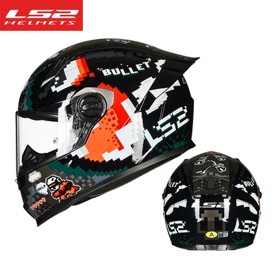 Full Helmet 352 Big Tail 3C Motosiklet dəbilqələri - m-ff300-blackgrey-mosaic