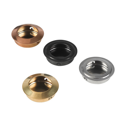 Built-in handle, hidden handle, modern simple slotted handle, kitchen sliding cabinet door, round buckle handle
