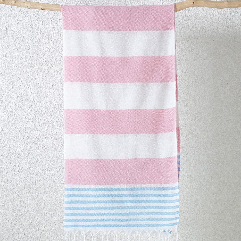 Toalla turca de algodón teñido en hilo, manta de playa de secado rápido con rayas
