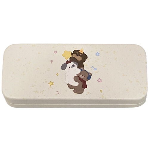 Original design three little animal pattern glasses case, Instagram style Japanese cartoon model, portable, anti-pressure and anti-impact eye storage box
