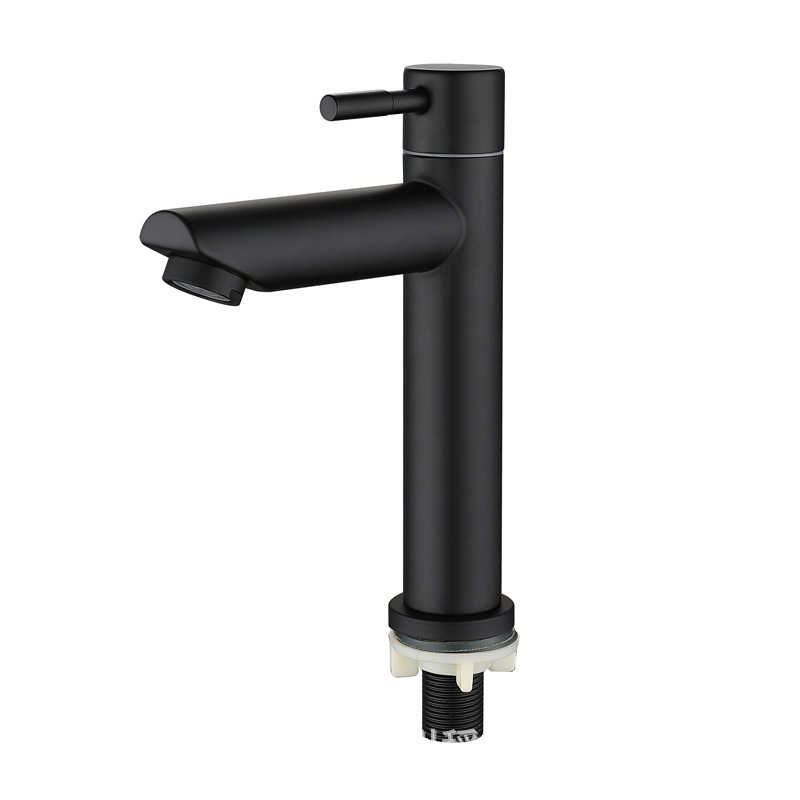 304 grifo de acero inoxidable en una sola mesa fría lavabo grifo de lavabo de baño doméstico