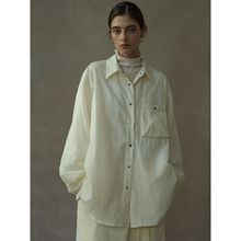 [共线]COLNE秋冬新款简约百搭光泽感天丝羊毛夹棉衬衫外套女C5482