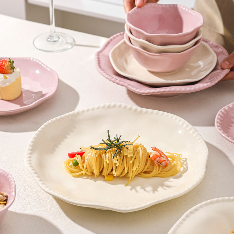 Tableware, ceramic cute set for food, high-quality style, full set