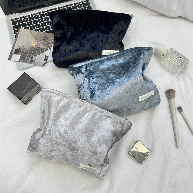 57291 Velvet Cosmetic Bag for Girls, Portable Fashion Storage Bag, Cosmetics Large Capacity Toiletry Bag, Clutch Bag 57291 Velvet Cosmetic Bag for Girls, Portable Fashion Storage Bag, Cosmetics Large Capacity Toiletry Bag, Clutch Bag