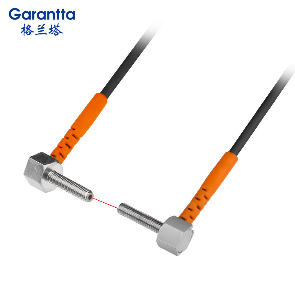 对射型光纤元器件检测距离1000mm直角同轴光纤头光纤传感器供应商