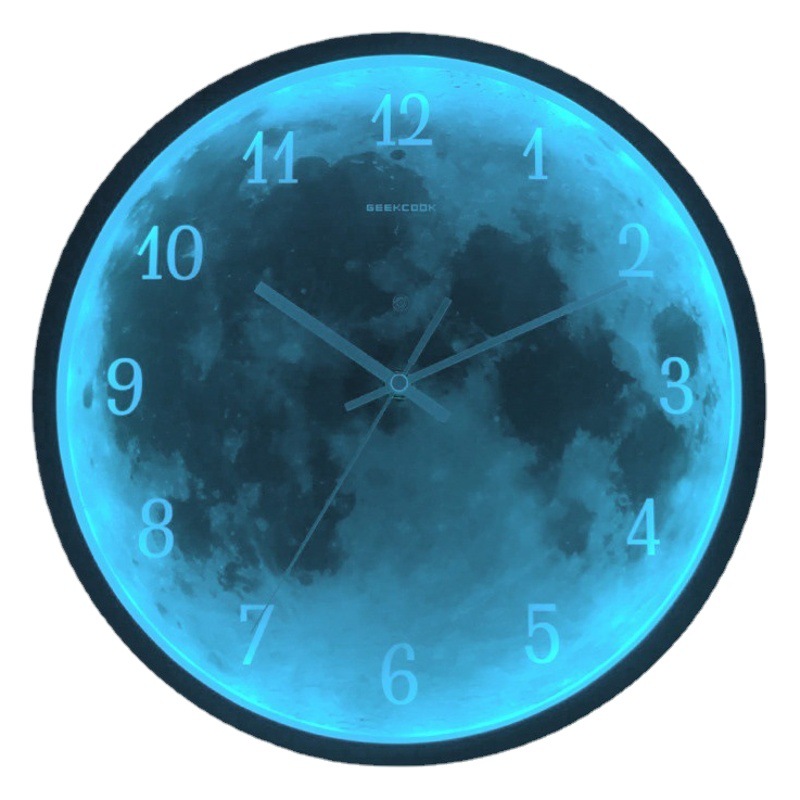 Crear Amazon caliente creativo Reloj de pared: Star River una gota de Luna gris Reloj de pared luminoso