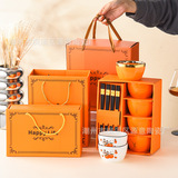 Керамические квадратные блюда и палочки для палочек, установите один оленя с вами в Phnom Penh Penh Color Share Moid