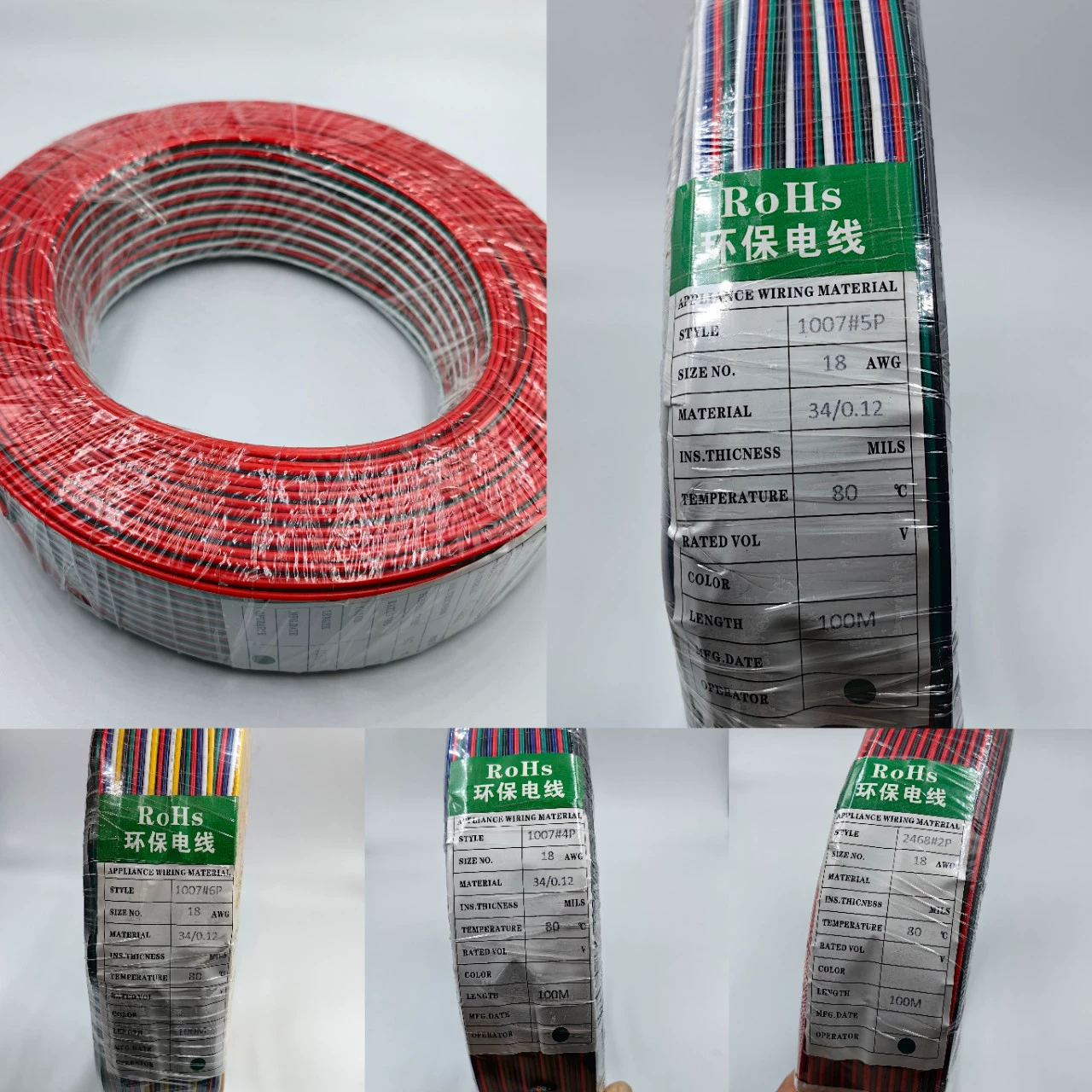 LED2P 3p 4P 5P 6P красный и черный параллельный 18AWG20AWG луженый медный провод Соединительный провод из чистой меди