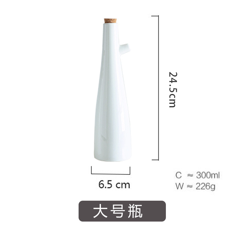 De estilo japonés simple botella de condimento de cerámica botella de aceite de gran capacidad botella de vinagre salsa olla hogar creativo suministros de cocina traje