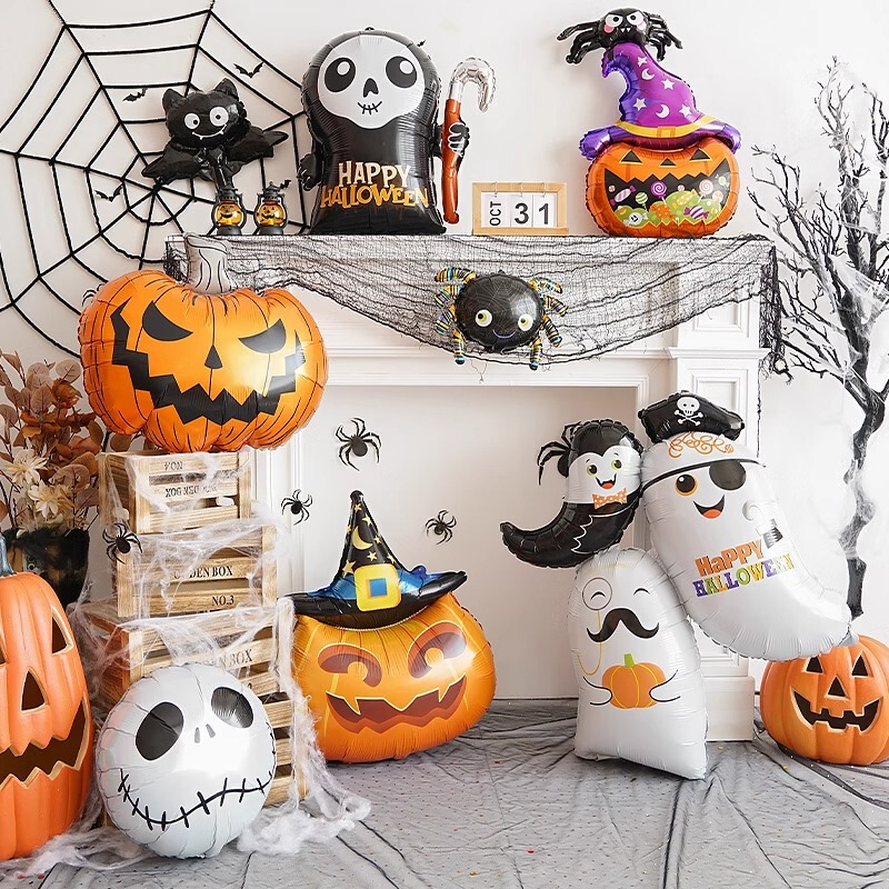 ハロウィーンアルミ膜風船幽霊が風船鬼節テーマパーティー装飾パーティー装飾装飾アニメ|undefined